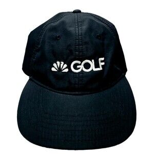 Taylor Made NBC Golf Hat Peacock Logo Cap Adjustable Hook Loop Black Unused EXC!